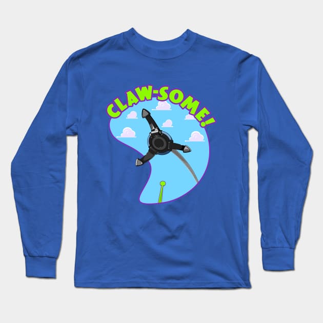 Alien Swirling Saucers Claw-Some! Long Sleeve T-Shirt by skipperjeff